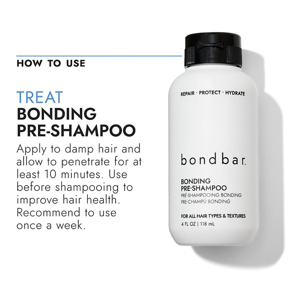 Bondbar PreShampoo Repair Treatment for Damaged Hair | Reduces Breakage & Frizz | Vegan & Cruelty-Free | 4 Fl Oz