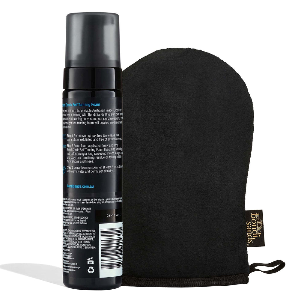 Bondi Sands Ultra Dark Self Tanning Foam + Application Mitt – Flawless Bronze Finish ($32 Value)