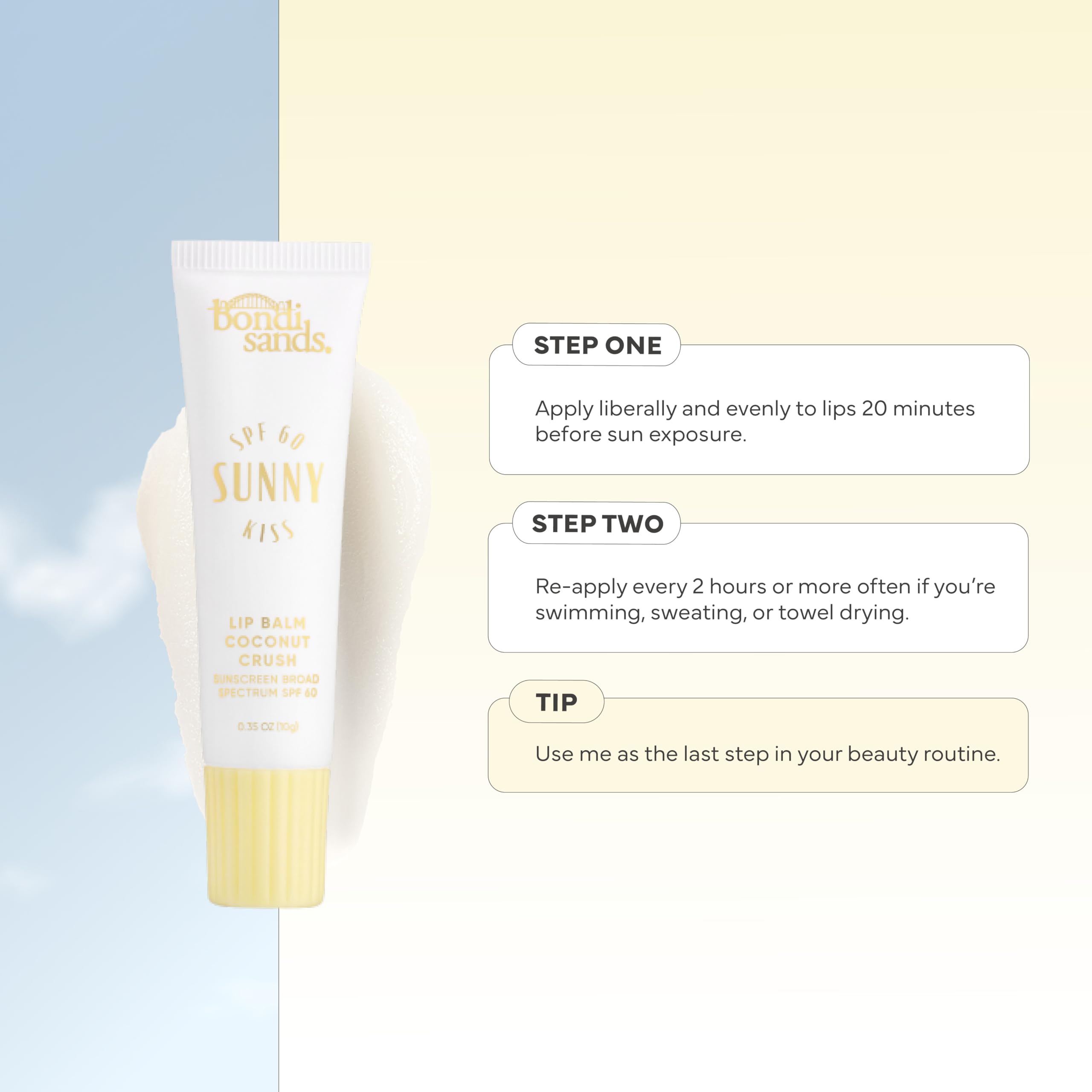 Bondi Sands Sunny Kiss SPF 60 Coconut Crush Lip Balm | Nourishing Lip Sunscreen