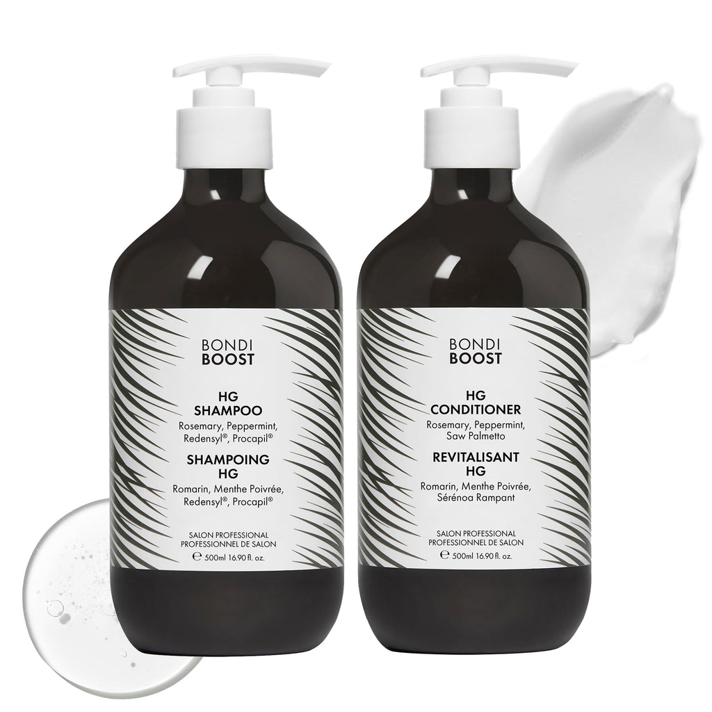 BondiBoost HG Anti-Thinning Shampoo & Conditioner Set – Fuller-Looking Hair, Procapil, Redensyl, Rosemary, Sulfate-Free