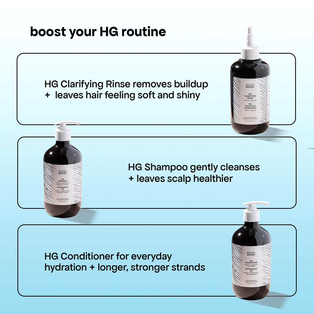 BondiBoost HG Clarifying Hair Rinse – Aloe-Based Detox for Scalp Balance