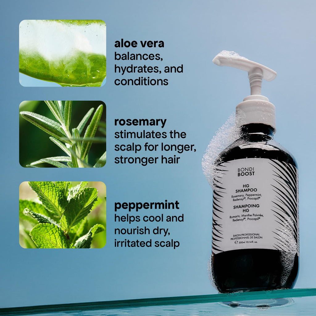 BONDIBOOST HG Anti-Thinning Shampoo – Fuller-Looking Hair, Mint Scent