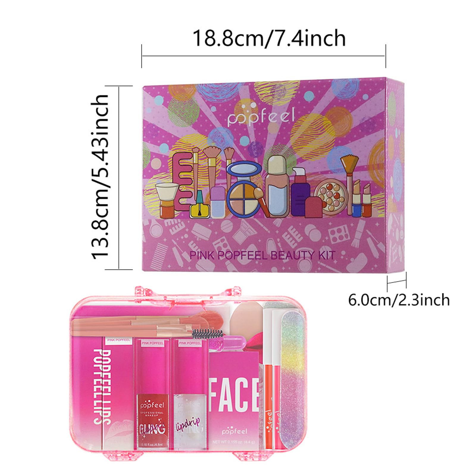BONNIE CHOICE Hot Pink All-In-One Makeup Kit – Complete Gift Set for Women