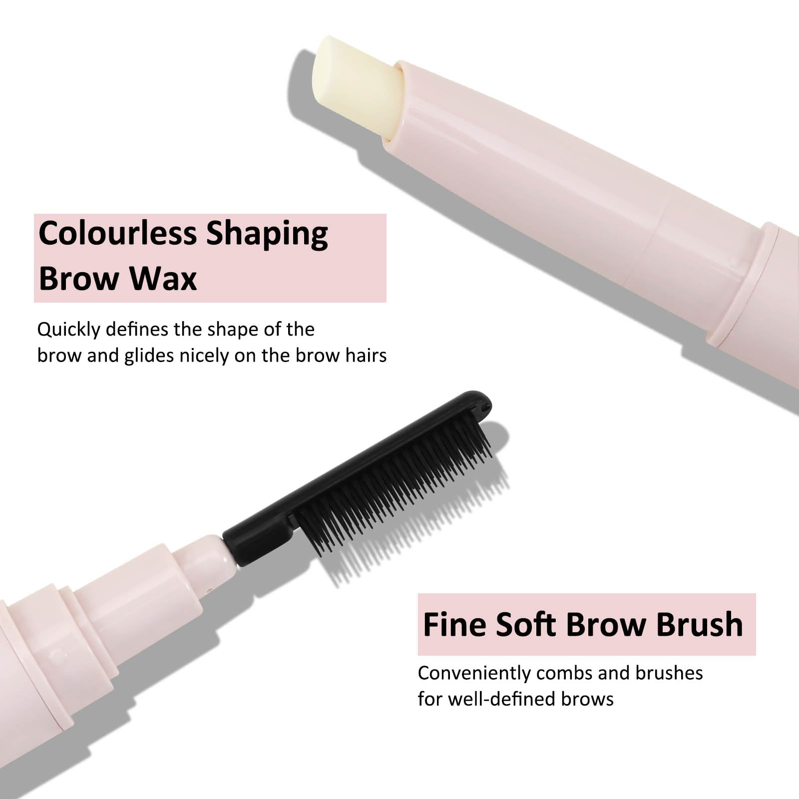 Boobeen Brow Wax Clear – Waterproof Eyebrow Styler with Angled Tip for Long-Lasting Hold