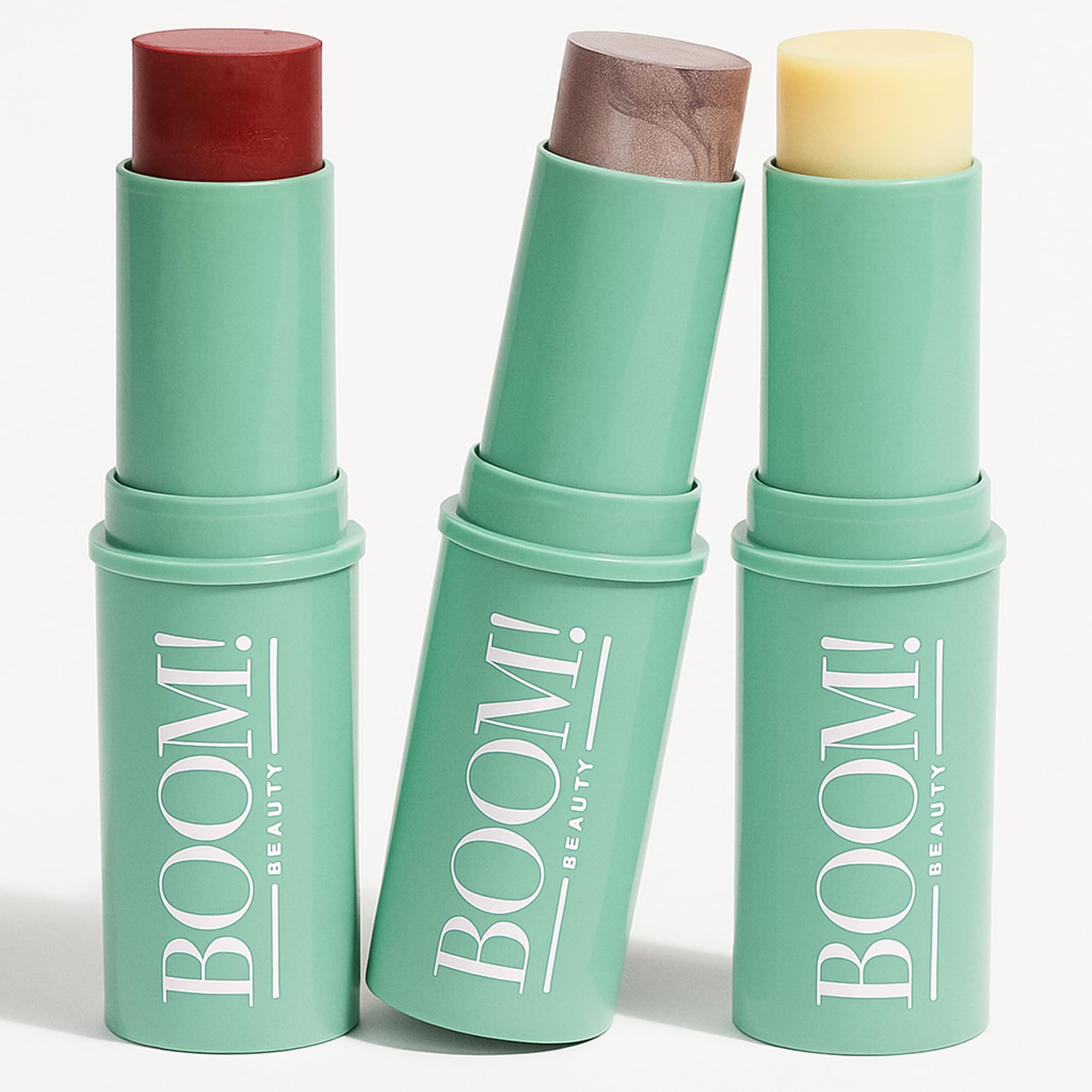 Boomstick Trio Color 3 Pack — Cream Blush, Highlighter & Moisturizer for Mature Skin | BOOM! by Cindy Joseph