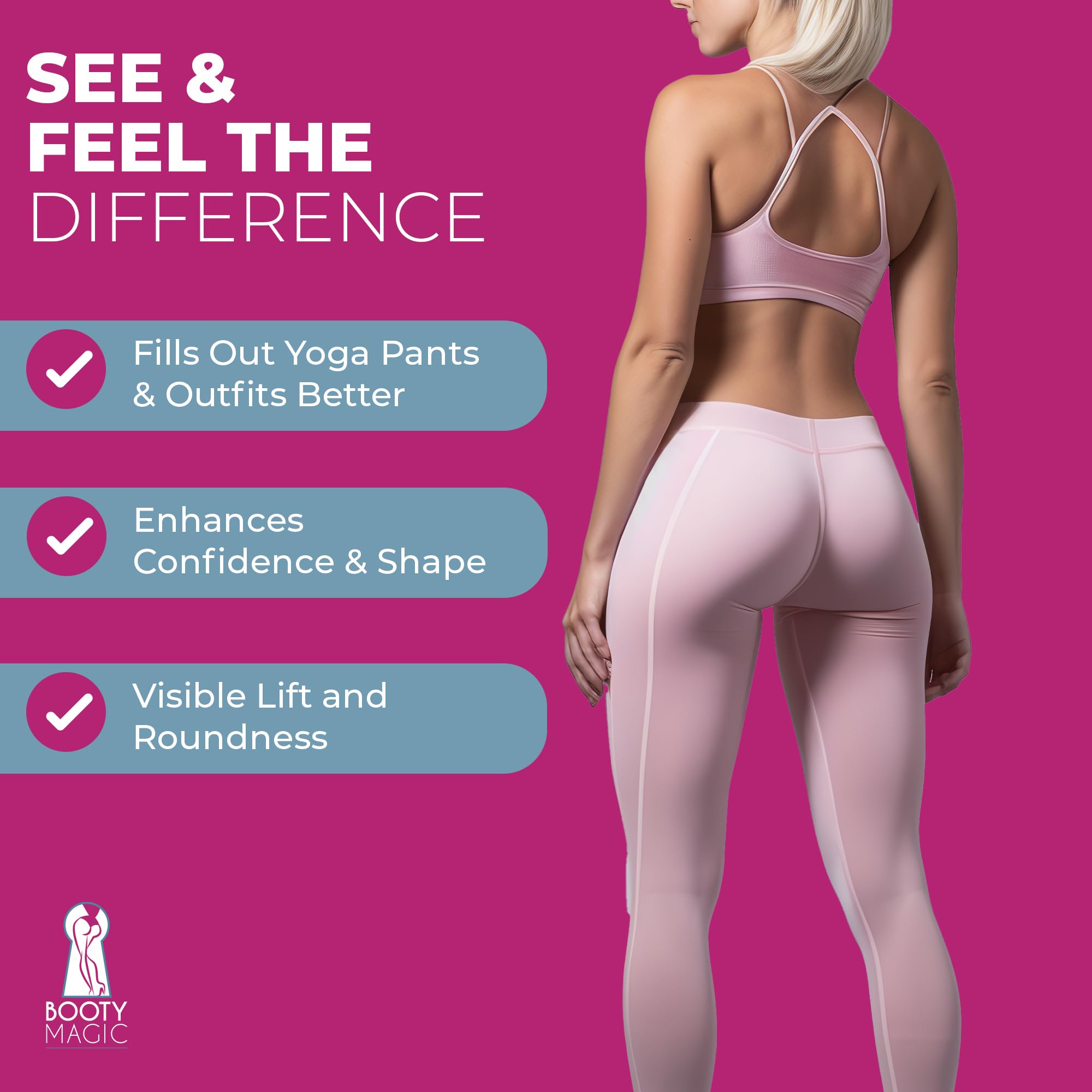 Booty Magic Butt Cream 6.8oz – Volume, Roundness & Softness with Maca Root & Pueraria Mirifica