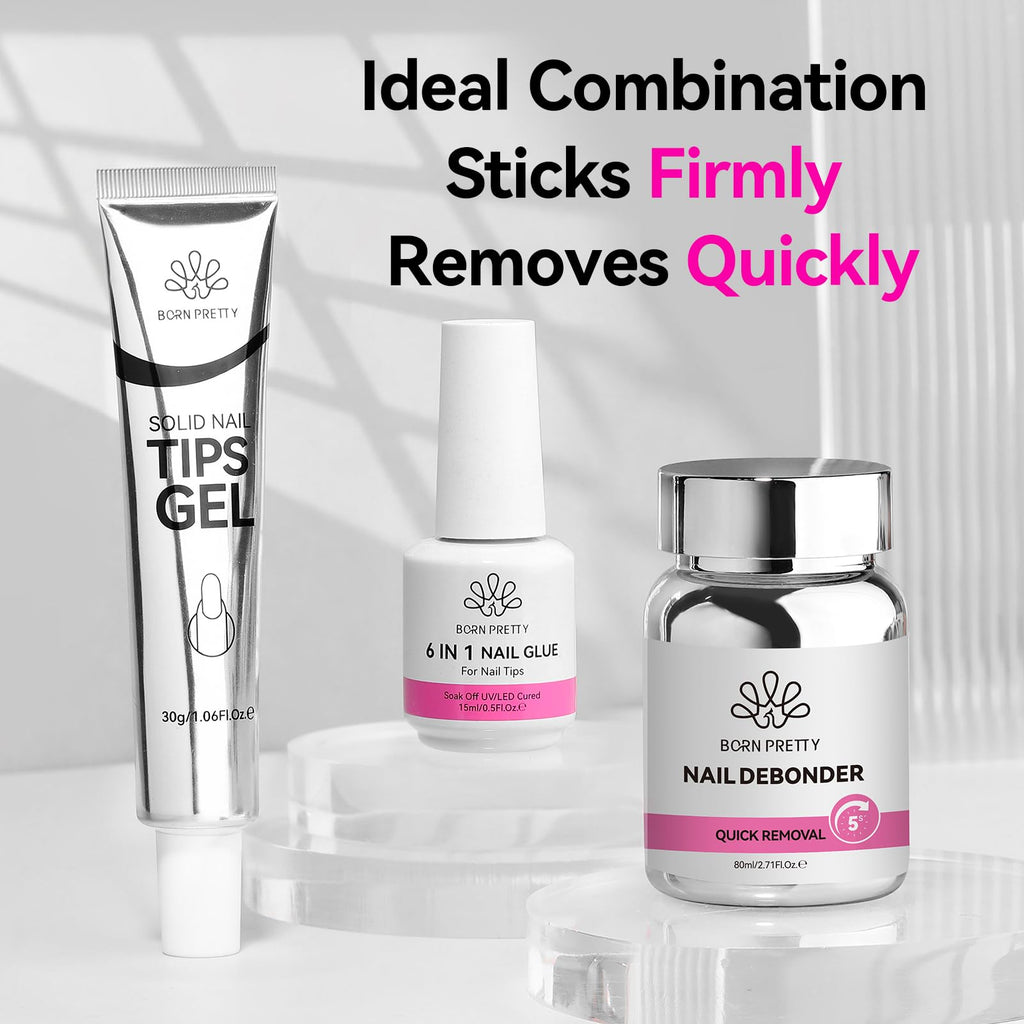 BORN PRETTY 80ML Fast-Acting Nail Glue Remover with Sponge Applicator for Fake Nails, Acrylic Nails & False Tips