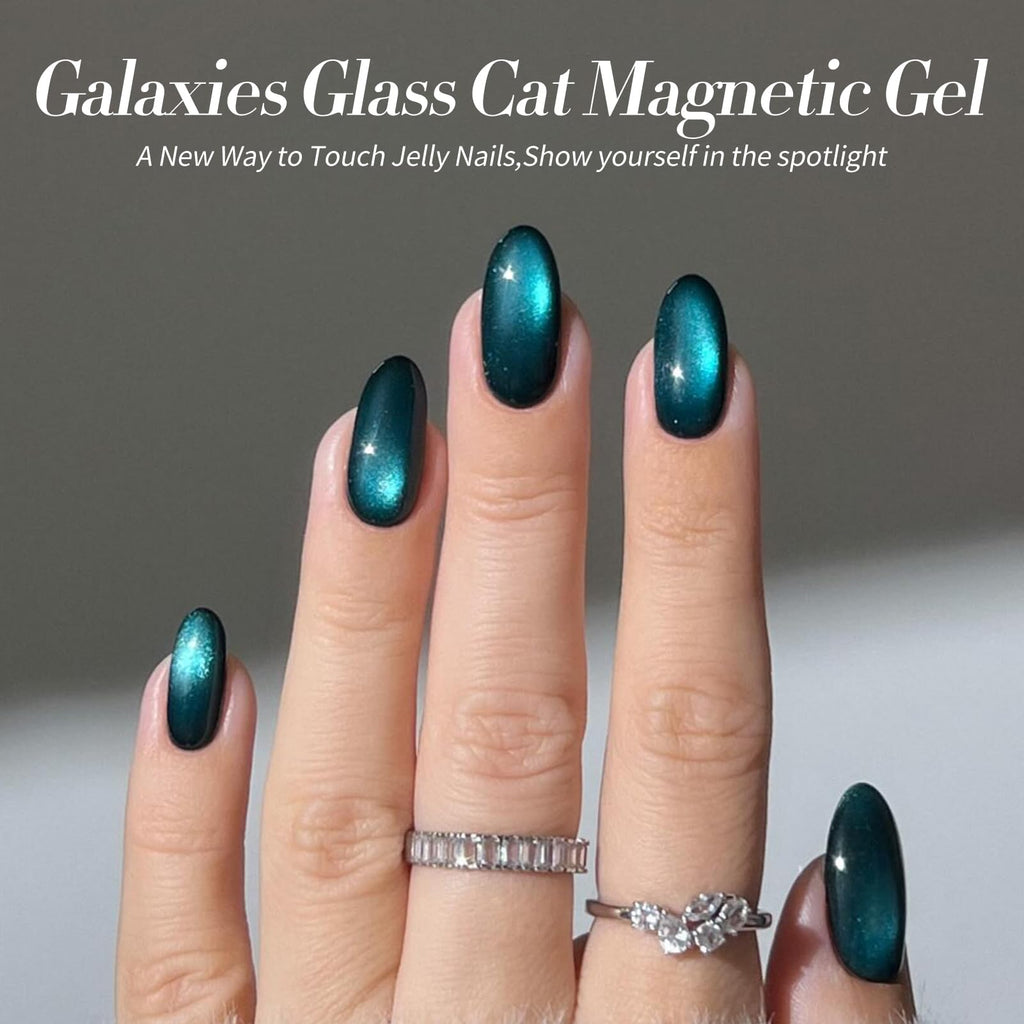 Born Pretty Cat Magnetic Eye Gel Nail Polish – Glitter Auroras Magnetic Cat-Eye Set (6-Piece)