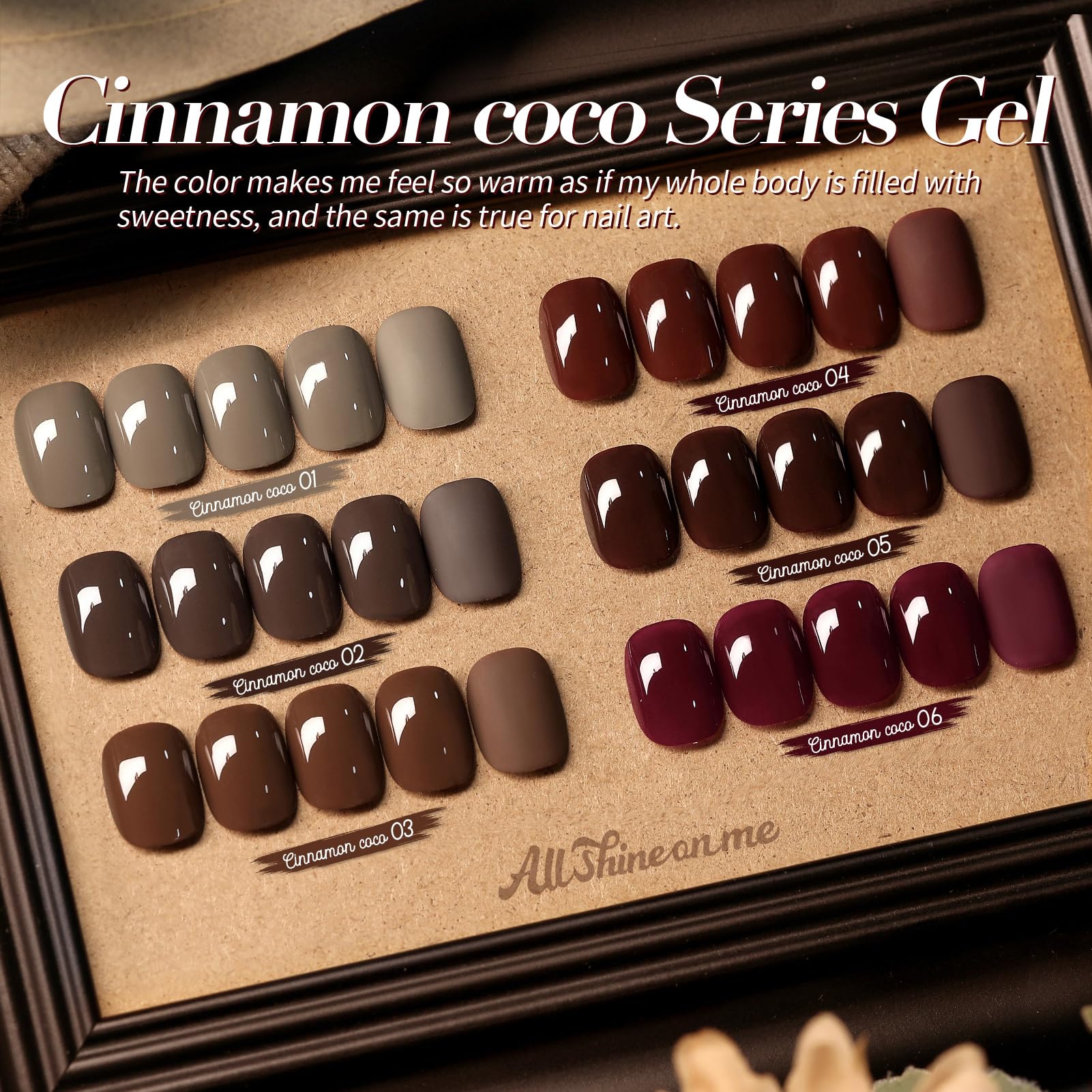 Born Pretty Fall Winter Gel Nail Polish Set – 6x 7ml Burgundy, Brown & Caramel Autumn Gel Kit