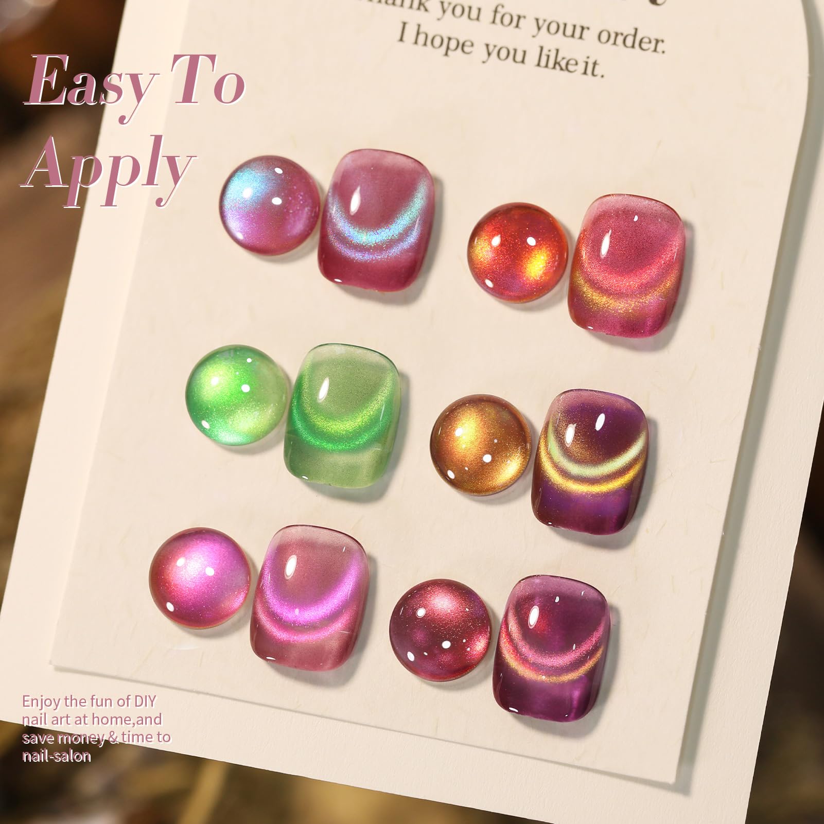 Born Pretty Cat Magnetic Eye Gel Polish Rainbow Aurora – Firefly Aurora Series (6PCS)