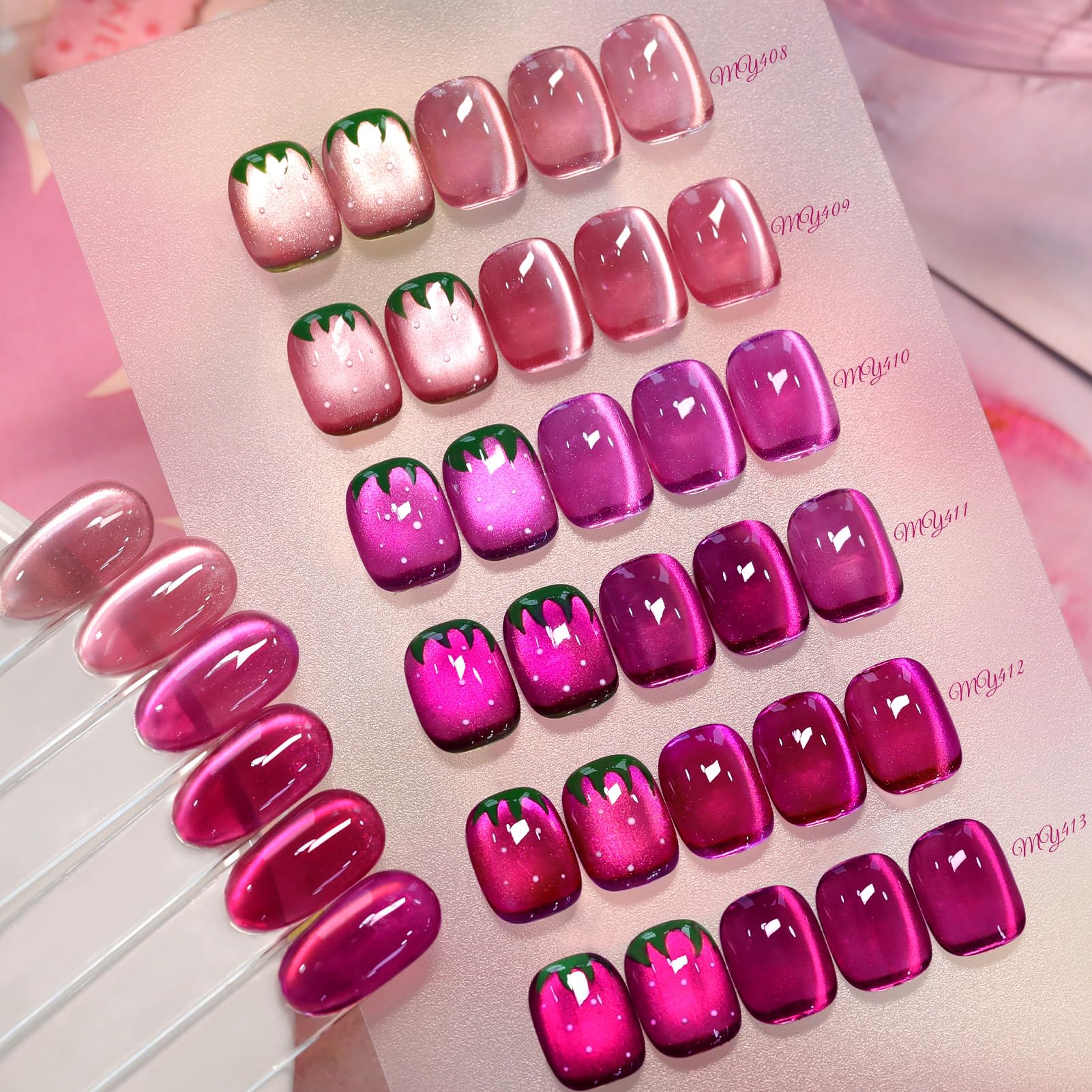 Born Pretty Cat Magnetic Eye Gel Nail Polish Set – 6 Colors, HEMA & TPO Free