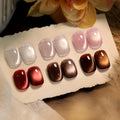 Born Pretty Cat Magnetic Eye Gel Nail Polish – 6-Color Retro Glitter Kit | Soak-Off LED Gel