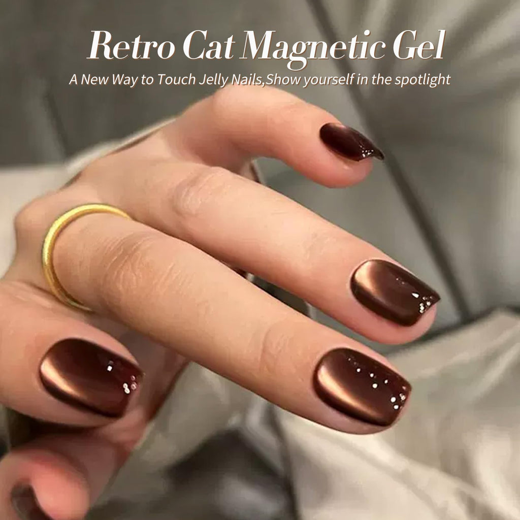 Born Pretty Cat Magnetic Eye Gel Nail Polish Set – 6x 7ml Retro Cat-Eye Magnetic Gel