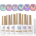 Born Pretty Magnetic Gel Nail Polish Gift Set - 6 Cat Magnetic Holographic Colors