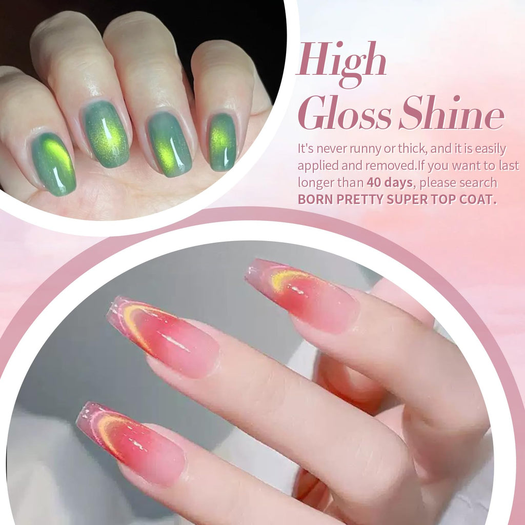 Born Pretty Cat Magnetic Eye Gel Polish Rainbow Aurora – Firefly Aurora Series (6PCS)