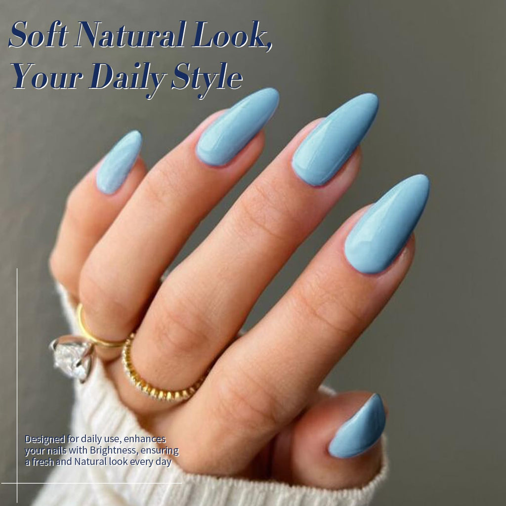 Born Pretty Blue Gel Nail Polish Kit – 6 Gradient Blues with Glitter & Long-Lasting Color