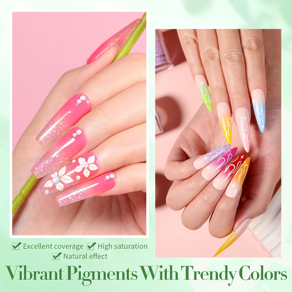 Born Pretty 36-Color Acrylic Powder Set – No Lamp Needed Nail Art Kit