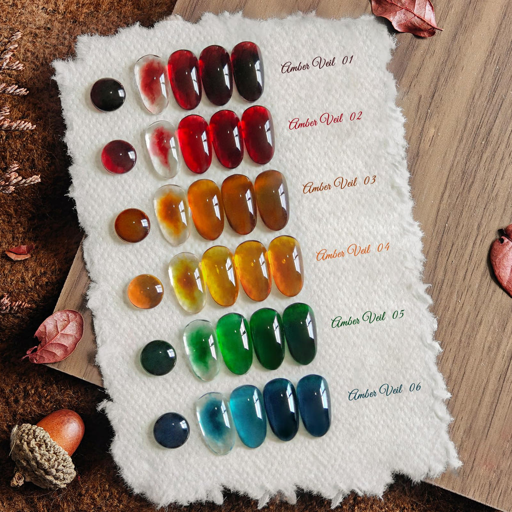 Born Pretty Jelly Gel Nail Polish Set – 6 Colors, Soak-Off, UV/LED Cure