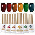 Born Pretty Jelly Gel Nail Polish Set – 6 Colors, Soak-Off, UV/LED Cure