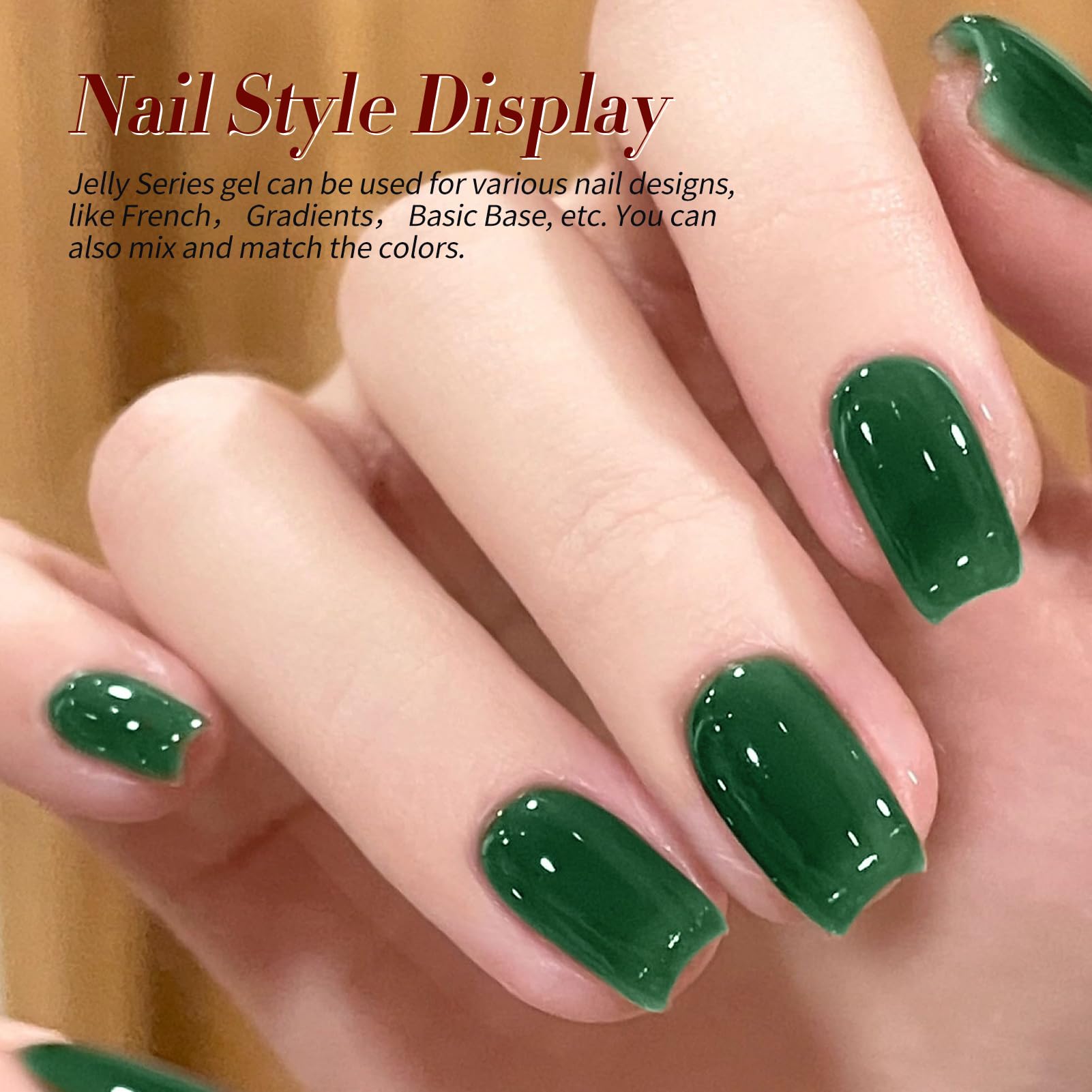 Born Pretty Jelly Gel Nail Polish Set – 6 Colors, Soak-Off, UV/LED Cure