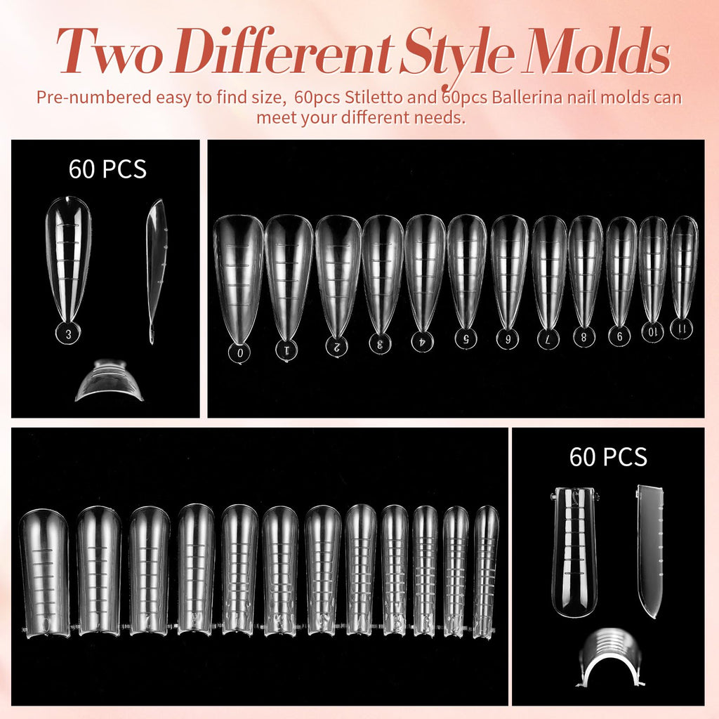 Born Pretty Extension Nail Gel Kit – 6 Colors, All-In-1 Set with UV Lamp, Base & Top Coat