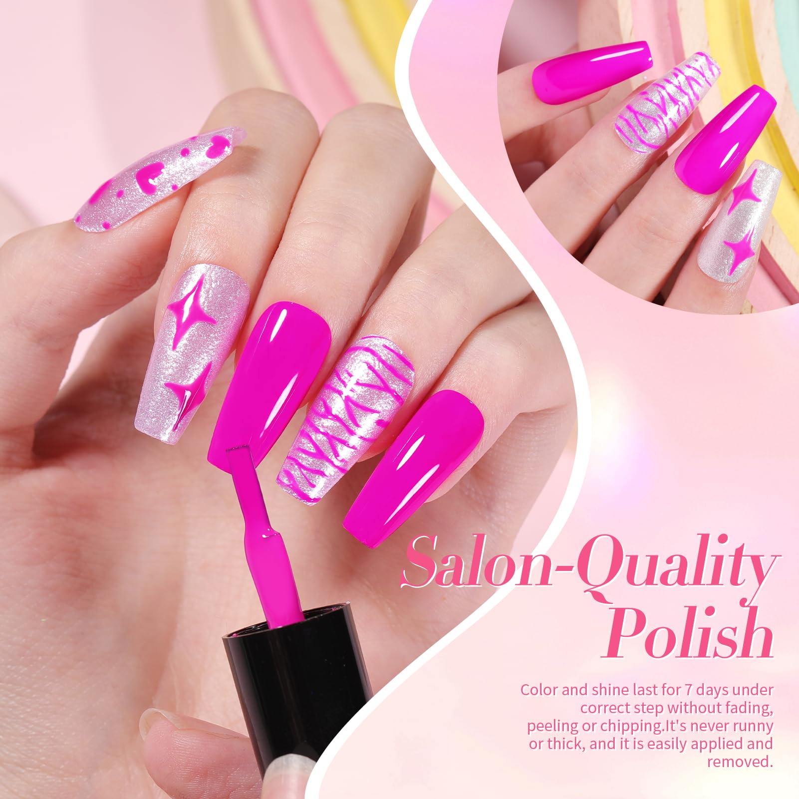 Born Pretty Pink Nail Polish Set – 15 Quick Dry Colors for DIY Nails