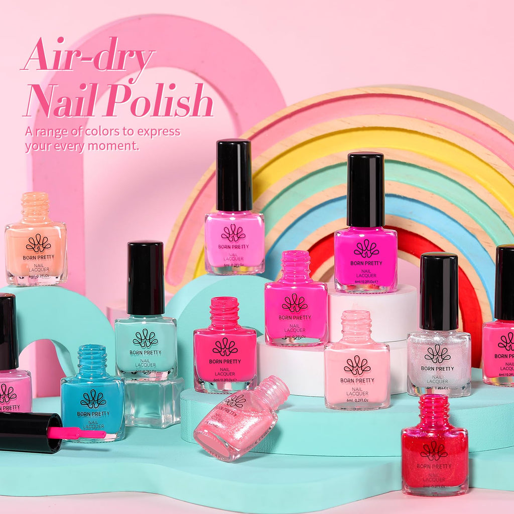 Born Pretty Pink Nail Polish Set – 15 Quick Dry Colors for DIY Nails