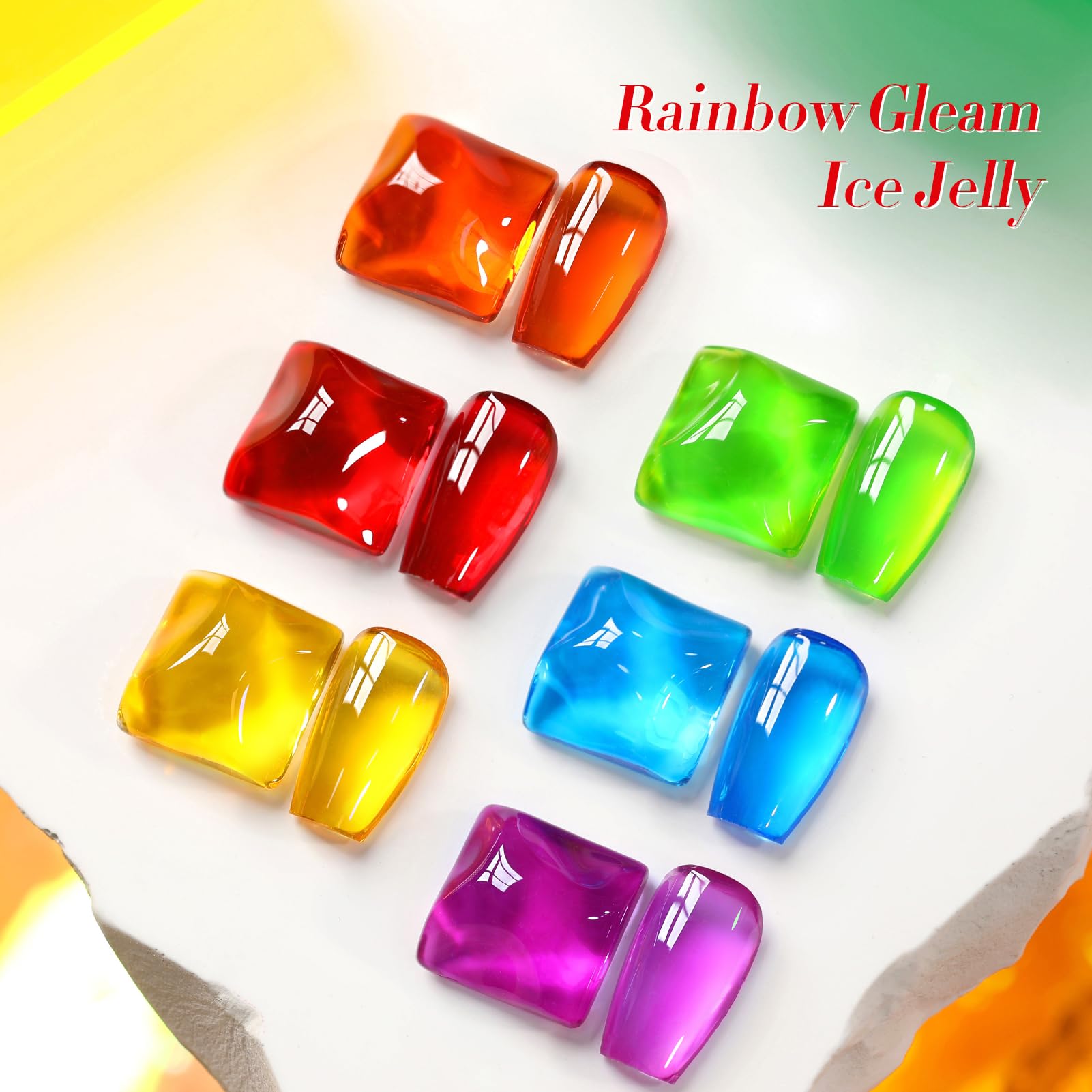 Born Pretty Neon Jelly Gel Nail Polish Kit — 6 Neon Colors for Salon or Home Manicures | UV/LED Cure