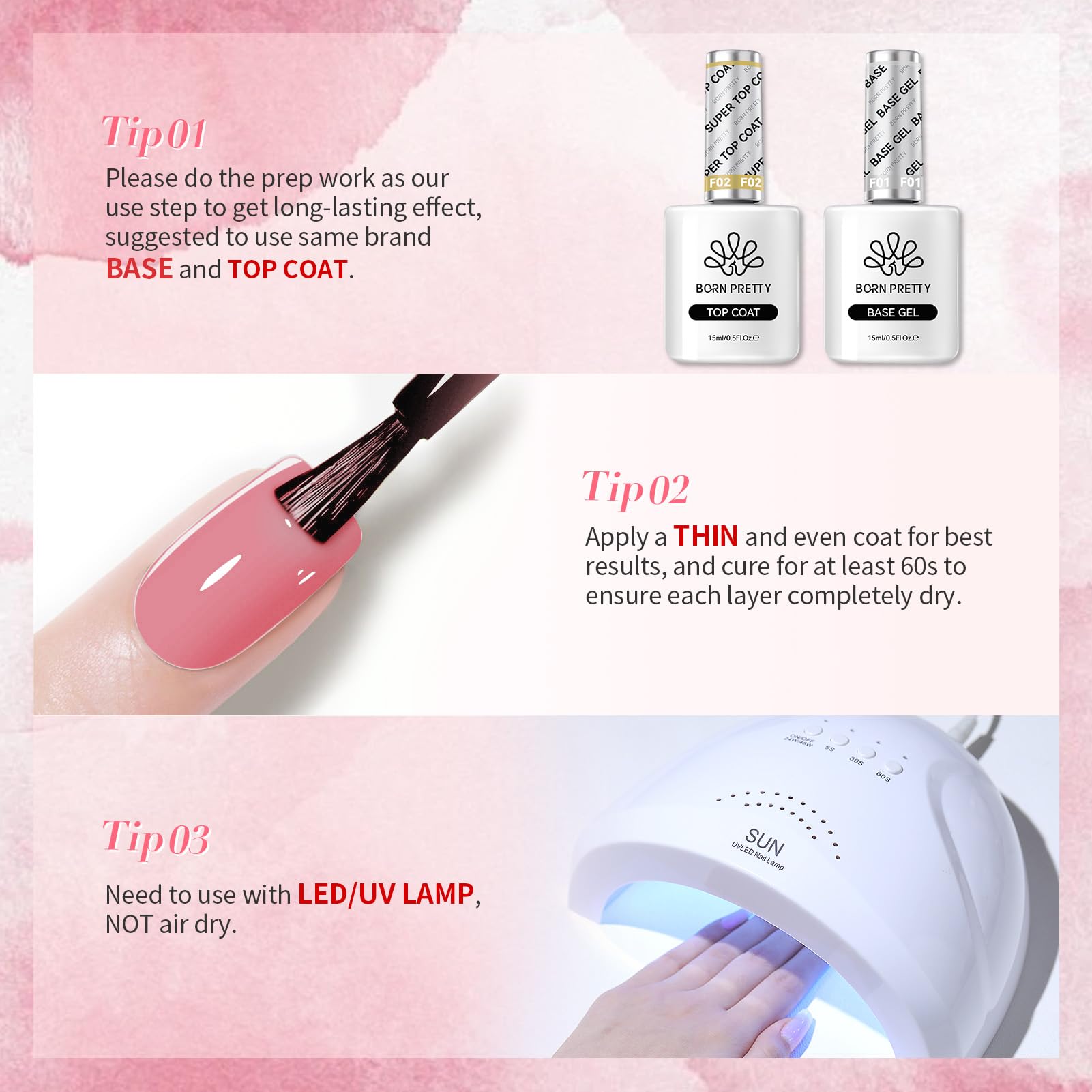 Born Pretty Nude Pink Gel Nail Polish – 6-Piece Neutral Pink Gel Set