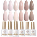 Born Pretty Pink Nude Gel Nail Polish – 6 Colors Soak-Off Gel, Long-Lasting Shine, Healthy Formula