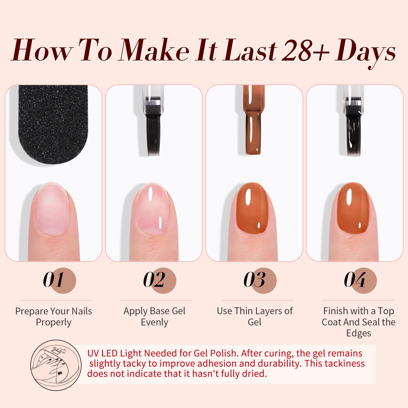 Born Pretty Fall Winter Jelly Gel Nail Polish Set – Amber Crystal & Marble Effects (6x7ml)