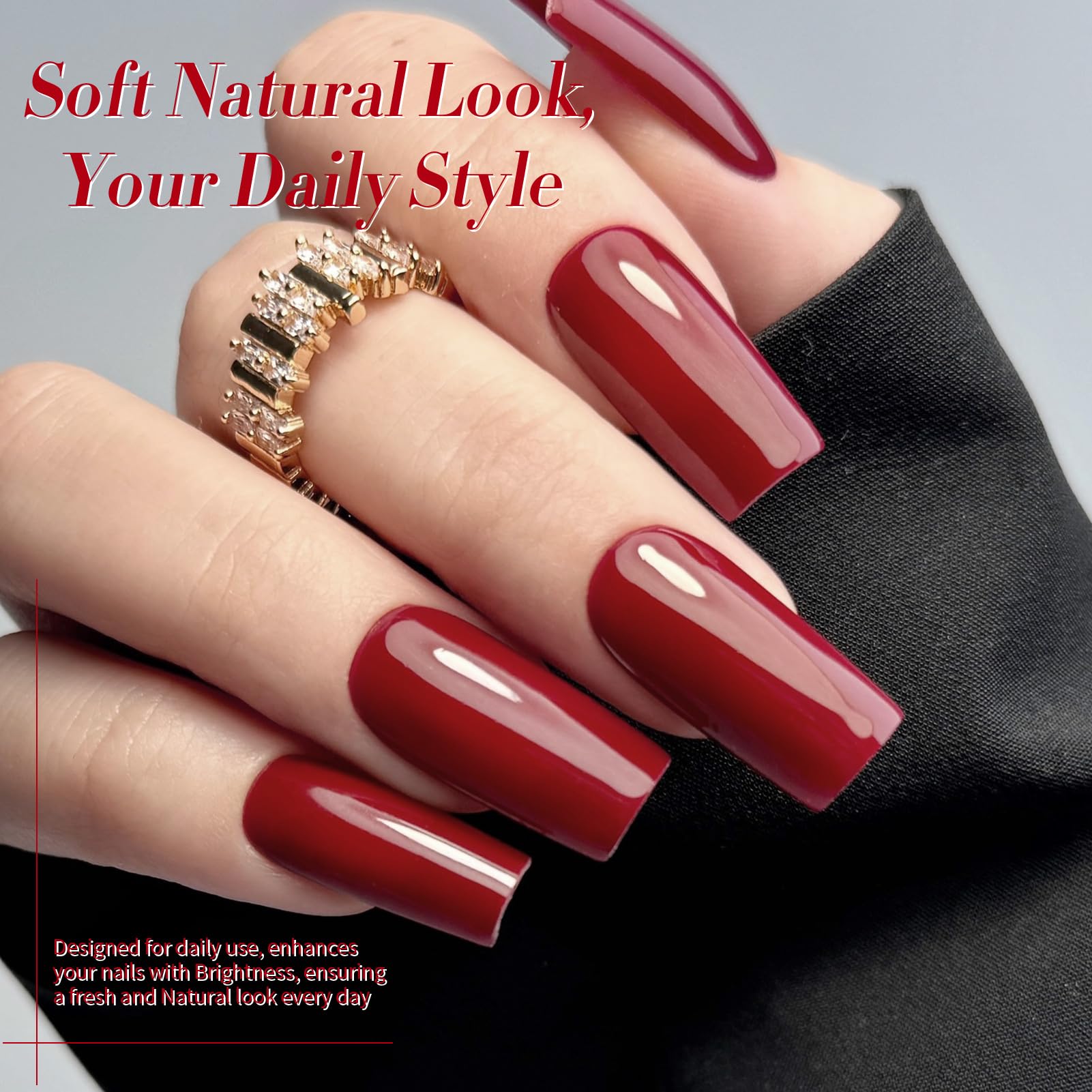 Born Pretty Red Gel Nail Polish Set – Burgundy, Blood Red, Cherry, Wine Red, 7ml x6