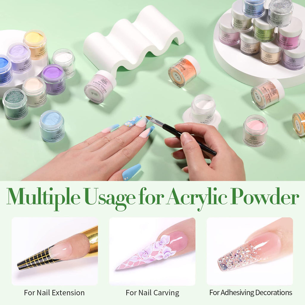 Born Pretty 36-Color Acrylic Powder Set – All-Season Nail Art Kit (No Lamp)