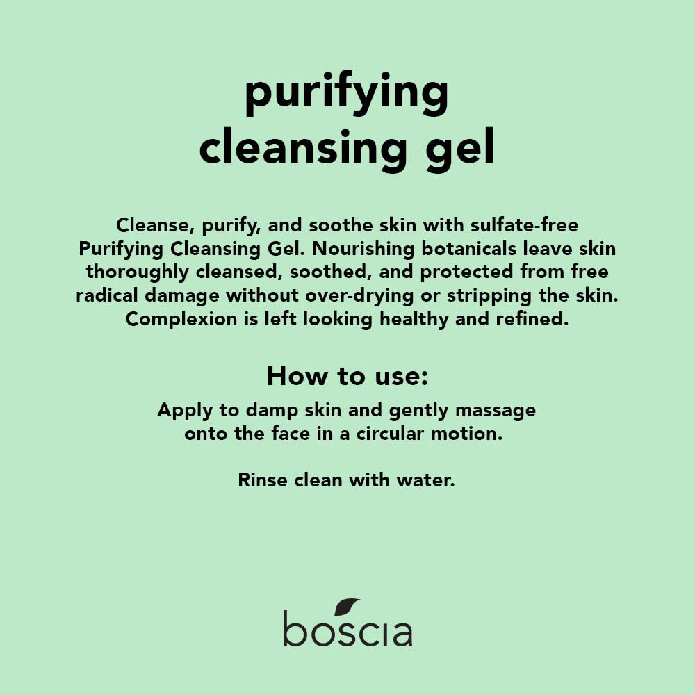 boscia Purifying Cleansing Gel – Vegan, Cruelty-Free Deep Cleansing for All Skin Types | 5 fl oz