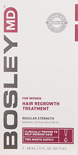 BosleyMD Hair Regrowth Treatment Regular Strength for Women – 2 x 2 Oz (2 Count)