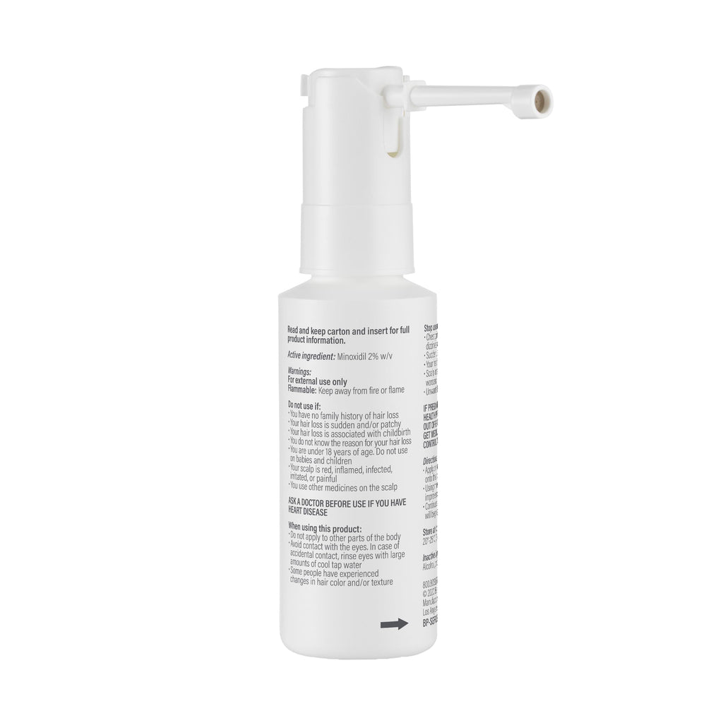 BosleyMD Minoxidil Woman Spray – 2% Hair Regrowth Treatment for Women | No-Mess Sprayer, 2-Month Supply