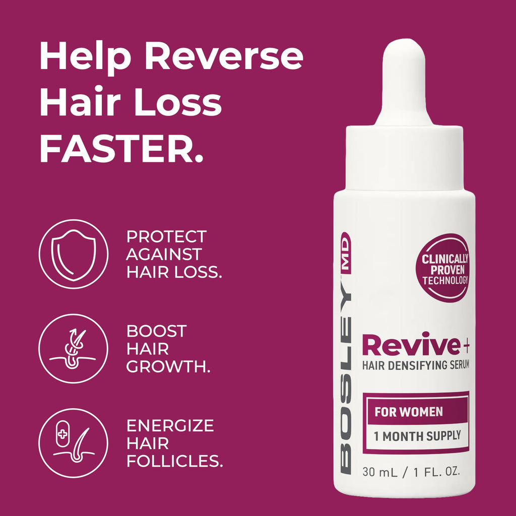 BosleyMD Revive+ Densifying Hair Growth Serum for Women – Drug-Free, AI-Backed Y100