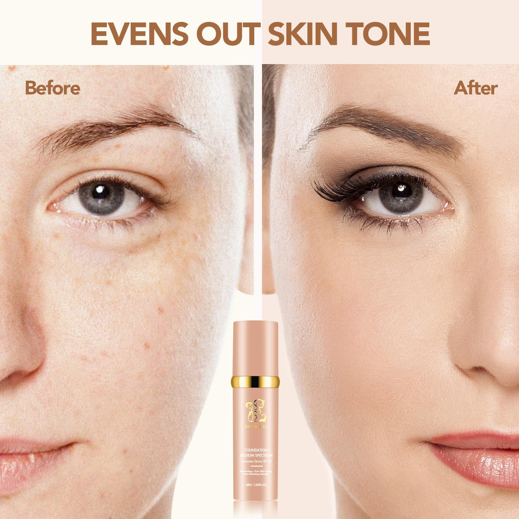 Botagus Match Cosmetics Foundation 4 in 1 - SPF50+ Longwear Foundation & Concealer