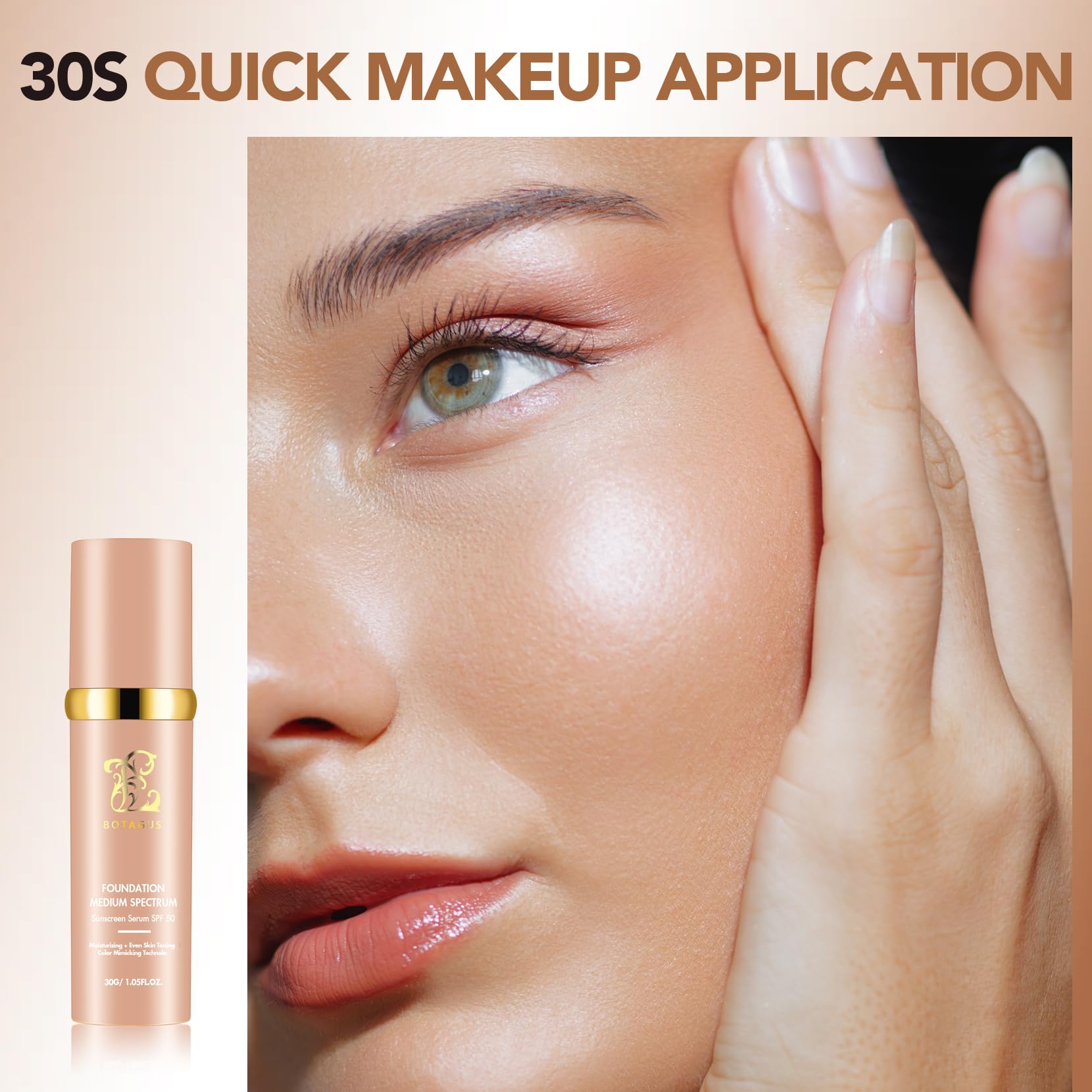 Botagus Match Cosmetics Foundation 4 in 1 – Medium Spectrum, SPF50+ (2 Pack)