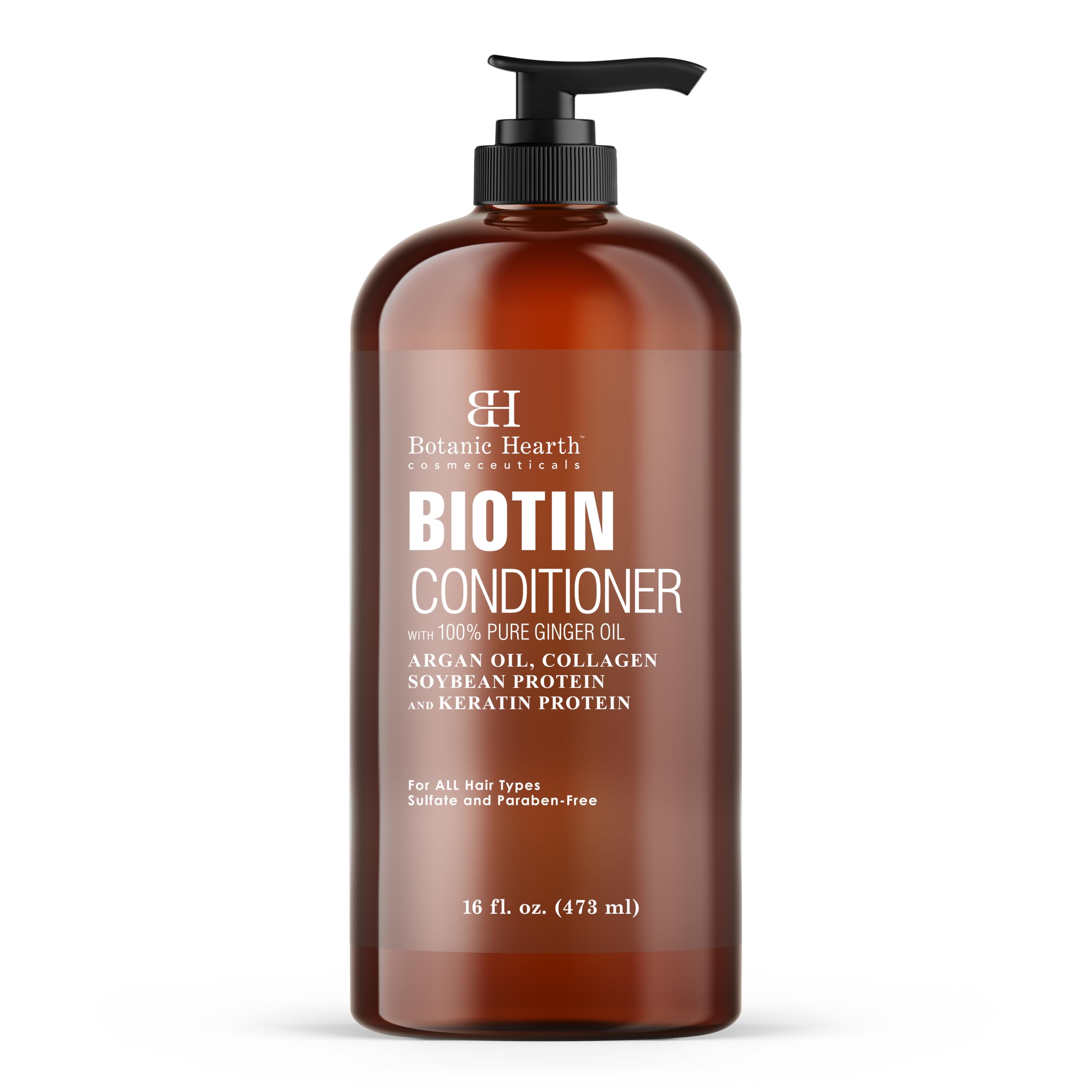 Botanic Hearth Biotin Conditioner With Ginger Oil & Keratin | Hair Growth Support | 16 Fl Oz | Sulfate & Paraben Free