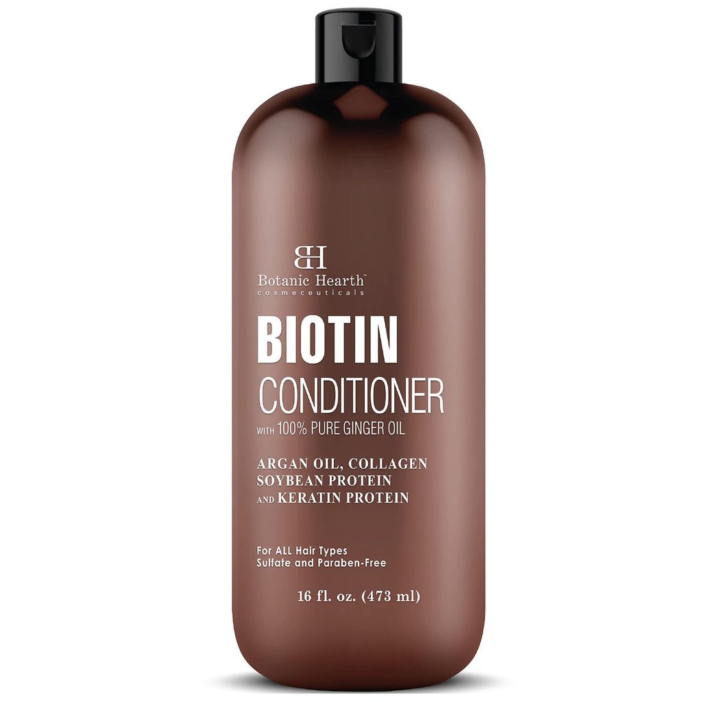 Botanic Hearth Biotin Conditioner With Ginger Oil & Keratin | Hair Growth Support | 16 Fl Oz | Sulfate & Paraben Free