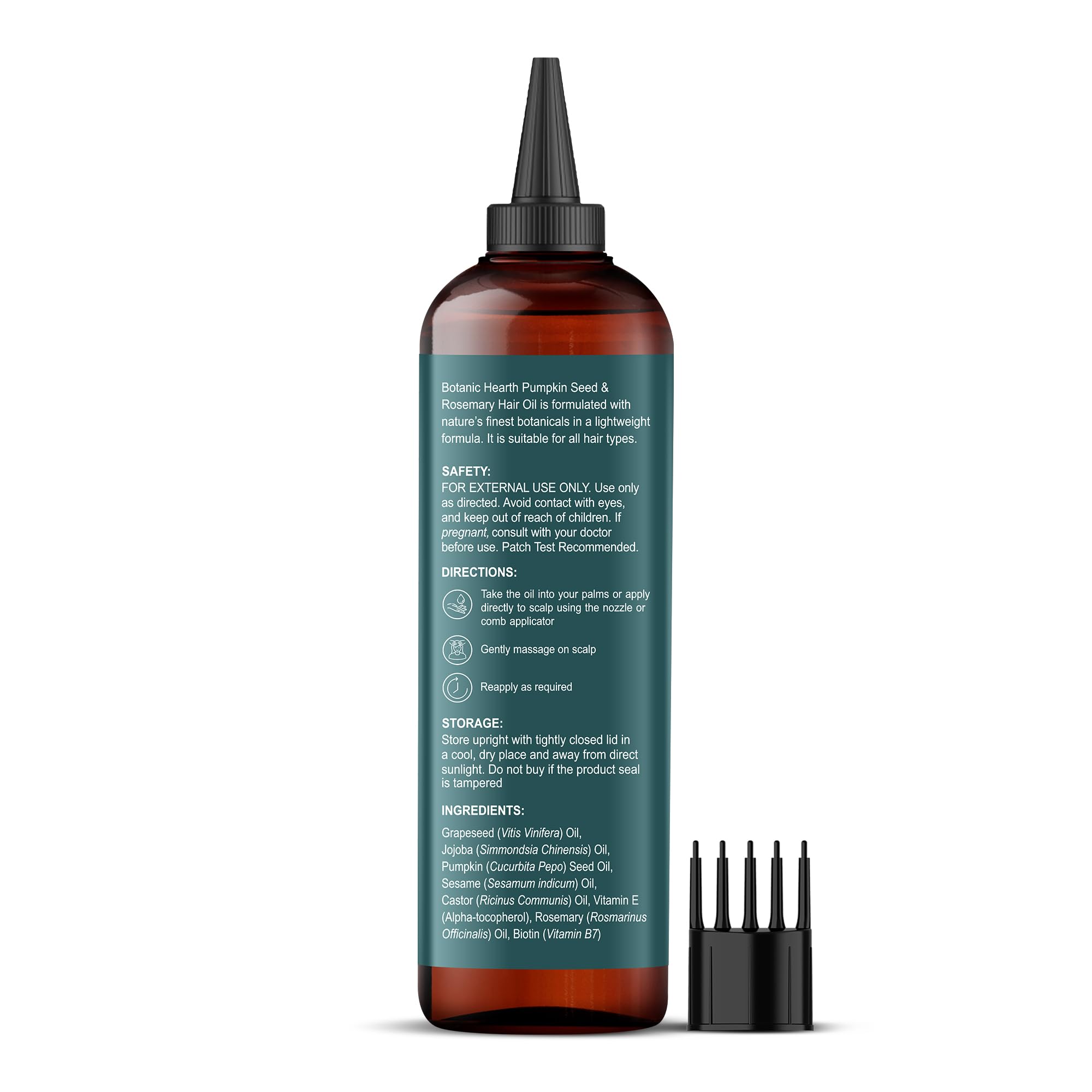 Botanic Hearth Hair Oil for Growth and Scalp Care | Rosemary and Pumpkin Seed, 6.7 fl oz