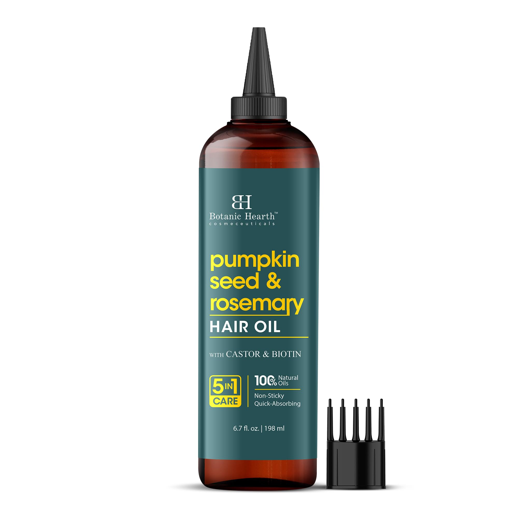 Botanic Hearth Hair Oil for Growth and Scalp Care | Rosemary and Pumpkin Seed, 6.7 fl oz