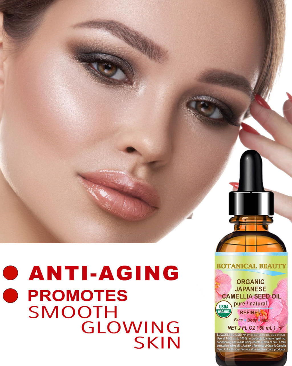 Botanical Beauty Japanese Organic Camellia Seed Oil – 100% Pure, 15 ml