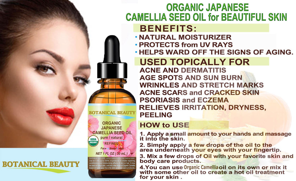 Botanical Beauty Japanese Organic Camellia Seed Oil – 100% Pure, 15 ml