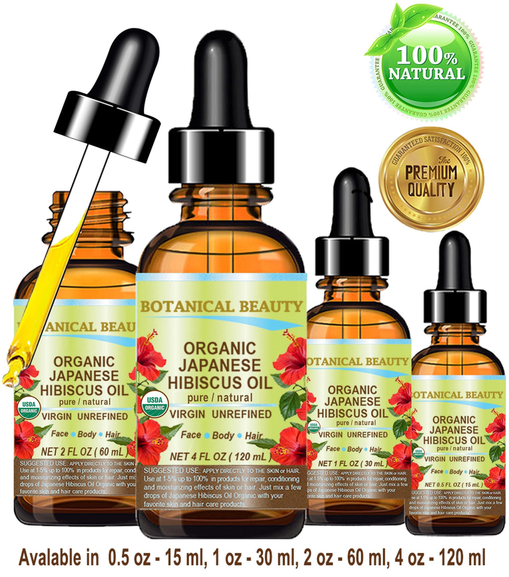 Botanical Beauty Organic Hibiscus Oil — Cold-Pressed Hibiscus Sabdariffa, 2 oz