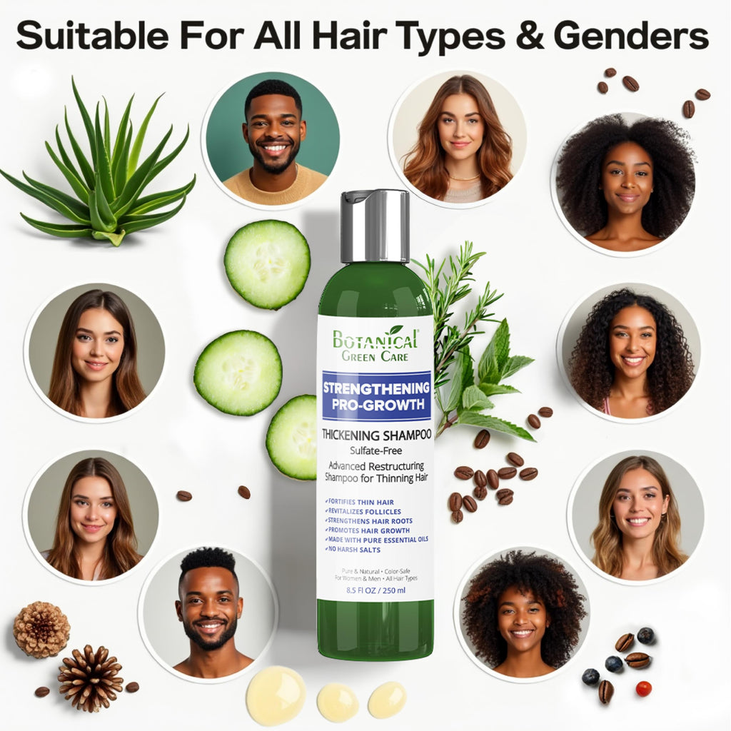 Botanical Green Care Strengthening & Pro-Growth Shampoo – Made in USA