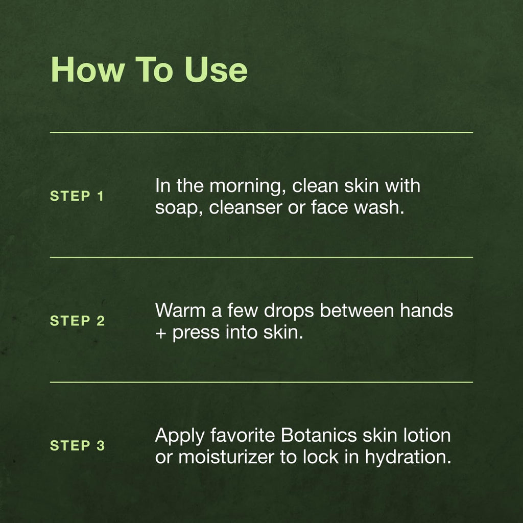Botanics Facial Oil for Men – Nourishing Daily Face & Beard Oil with Argan & Rosehip | Lightweight, Non-Greasy | Vegan & Cruelty-Free (0.84 Fl Oz)