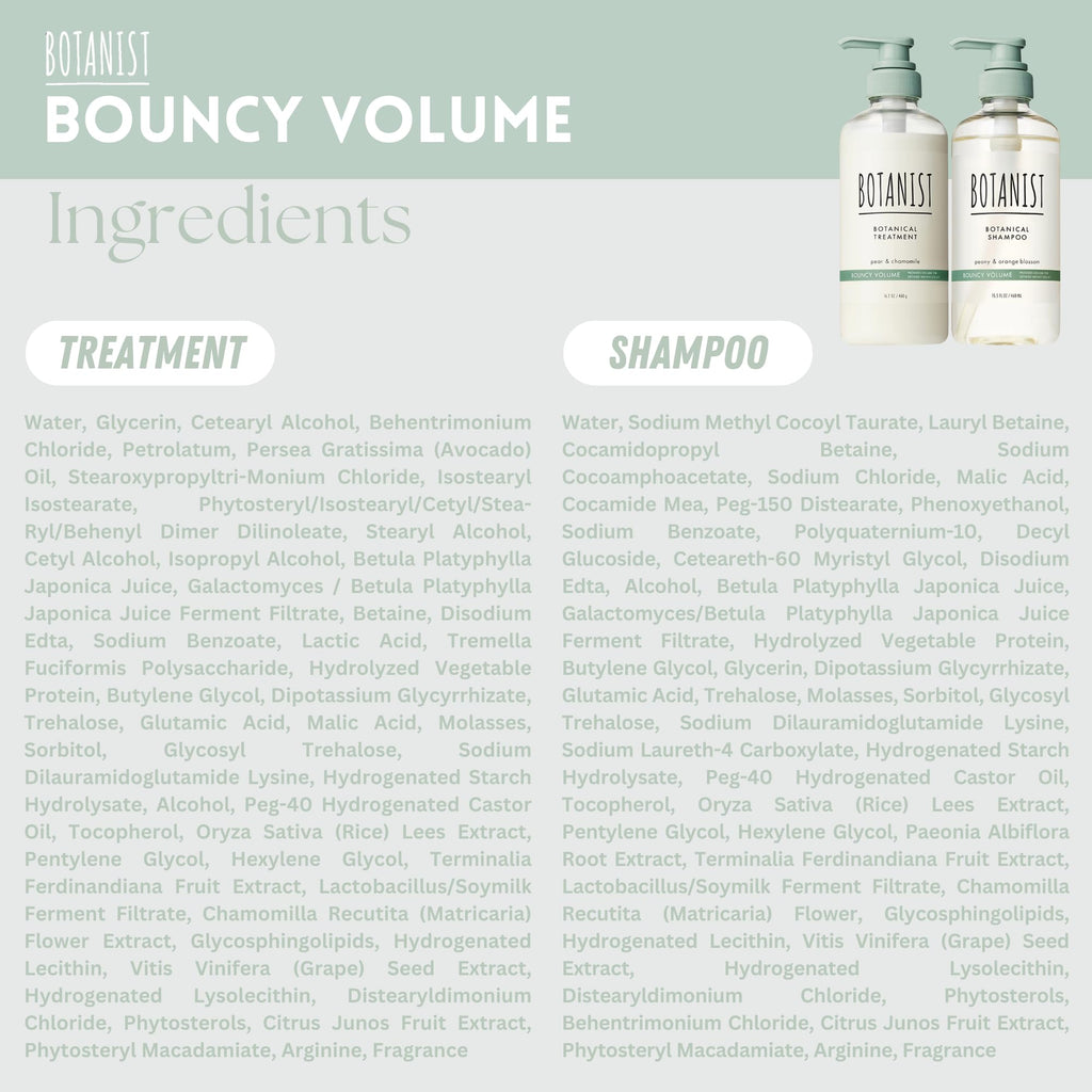 Botanist Bouncy Volume Shampoo & Conditioner for Curly Hair – Keratin, Collagen, Honey & Jojoba, 31.7 oz