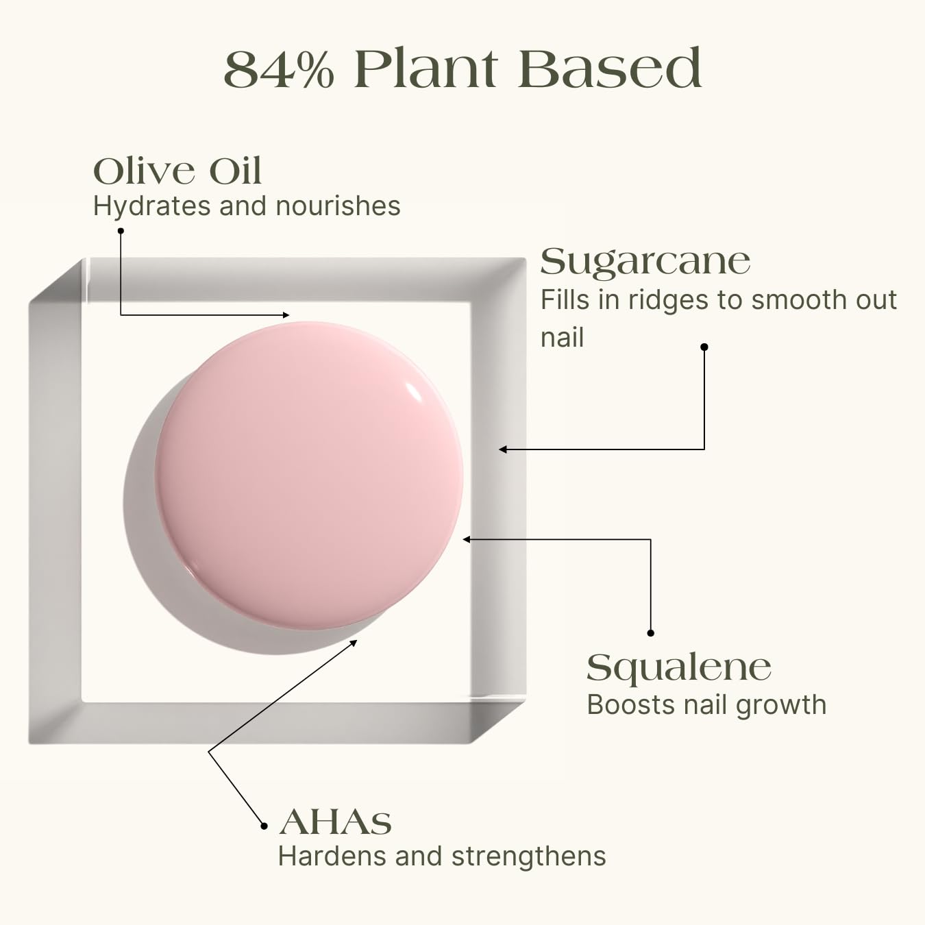 Botanist The Remedy | Plant-Based Nail Strengthening Polish (Cherry Blossom) – 84% Plant-Based, 21-Free & Vegan